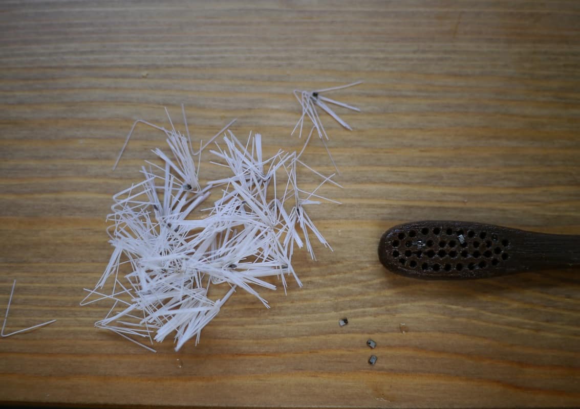 Bamboo toothbrush parts
