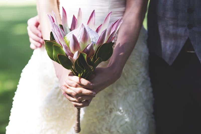 Giant Protea Wedding Bouquet
